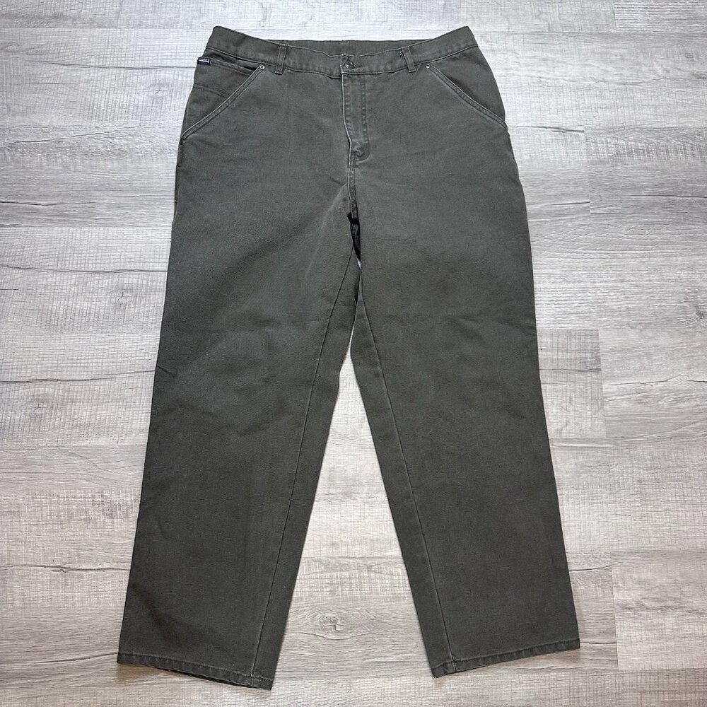 Sorel Men's Relaxed Fit Canvas Work Carpenter Pants 36x30 Green Workwear